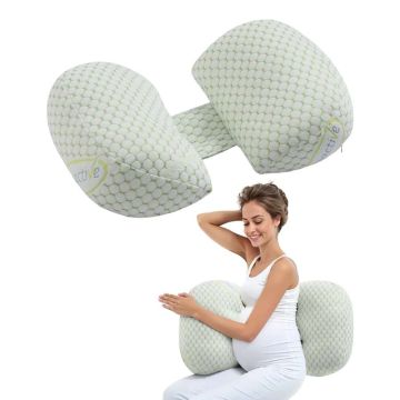 W-shaped pregnancy pillow with removable washable cover