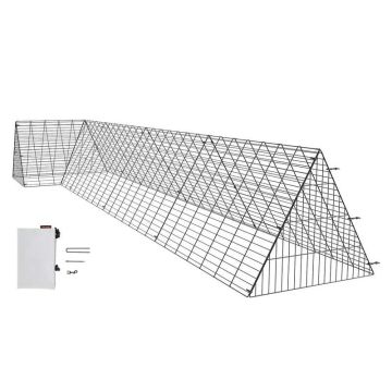 Portable Chicken Tunnels for Backyard with Corner Frames, 157.5x39.4x24.2 inches