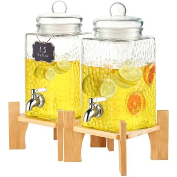 Beverage dispenser 1.5 gallon with stand and stainless steel tap