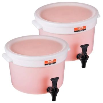Beverage dispenser with tap, 3 gallon, plastic, 2-pack