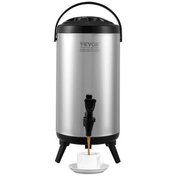 Stainless steel insulated thermal beverage dispenser, 9.2 L