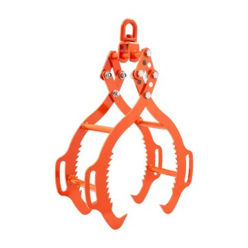 32-inch steel log tongs, 2200 lb. lifting capacity, swivel
