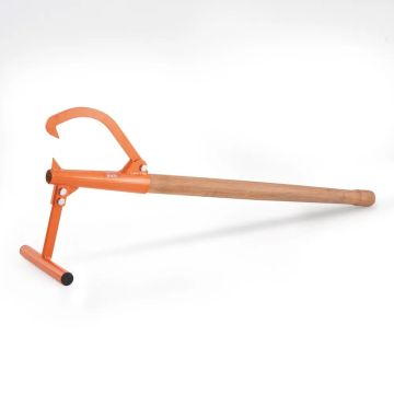 Timberjack 46.5-inch log lift with wooden handle and adjustable hook