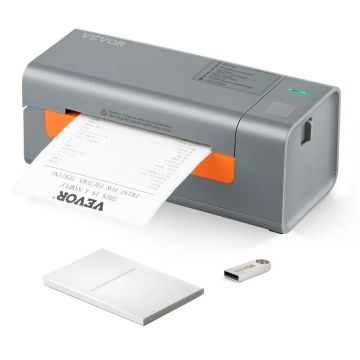 Thermal label printer 203 DPI 4x6 cm, gray, USB