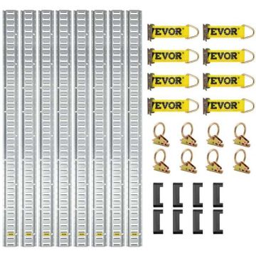 E-rail mounting kit, 34 pieces, 5 feet steel rails