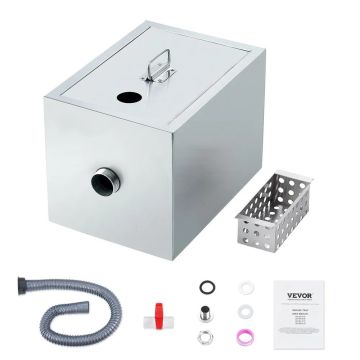 Separator tłuszczu, 3,6 kg, pod zlewem, stal nierdzewna, 2,8 GPM
