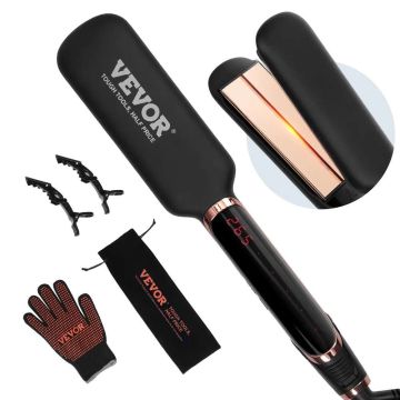 Hair Straightener 2 Inch Titanium Flat Iron with Ions and LCD Display