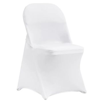 Stretch white spandex chair covers, 50 pcs., universal, washable