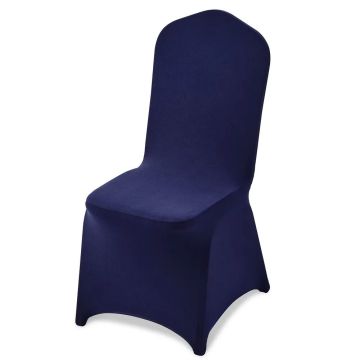 50 pcs. navy blue stretch polyester and spandex chair covers, up to 20 x 18 x 37 cm