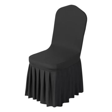 30 pcs. black stretch polyester and spandex chair covers, up to 20x18x37 cm