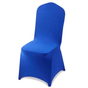 50 pcs royal blue elastic polyester chair covers