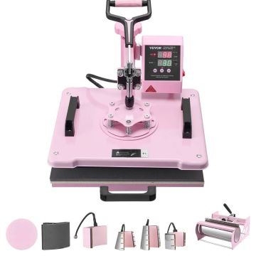 Heat press 30.5x38.1 cm 8 in 1 pink t-shirts