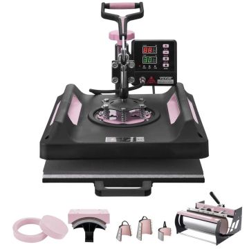 Heat press machine 8 in 1, 38x38 cm, black