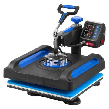 Digital Heat Press Machine, 15" x 15", Sublimation, Blue