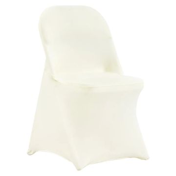 Stretchy spandex folding ivory chair covers, 50 pcs.