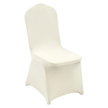 Spandex elastic chair covers, removable, beige (50 pcs.)