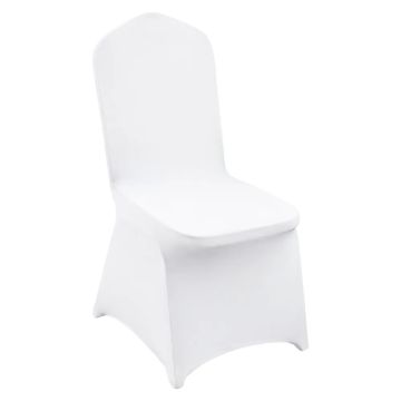 Universal white stretch spandex chair covers, 30 pcs.