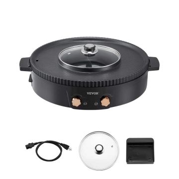 Electric hot pot 1800 W with grill, Korean BBQ shabu shabu, 2-8 persons
