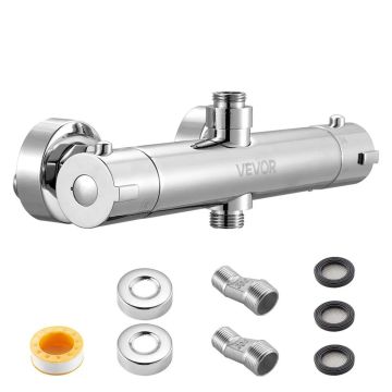Thermostatic shower mixer with safe 38℃ lock, temperature control valve