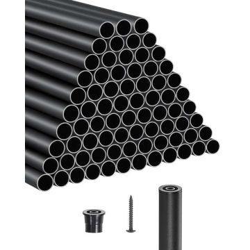 Stair railing, 26 inches, aluminum, waterproof, matte black