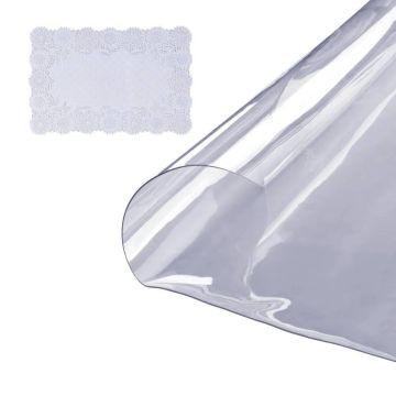 Clear round table cover, 48 inches, 1.5 mm PVC, waterproof