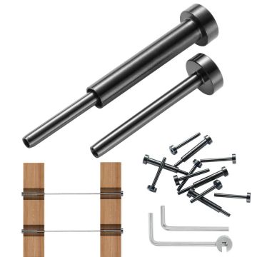 Invisible cable railing kit, T316 stainless steel, black, 3.2 mm