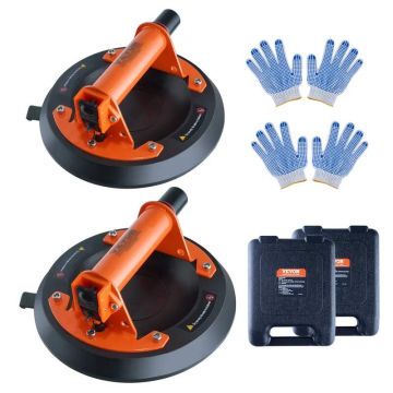 Glass vacuum suction cups, 20.3 cm, 2 pcs., ABS handle