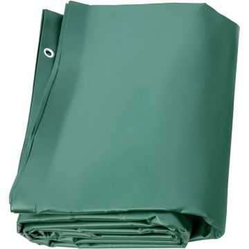 Pokrywa zabezpieczająca basen, zielona, ​​PVC, 11,5 x 19,6 stopy, prostokątna, wpuszczana