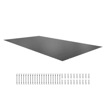 Pokrywa basenowa prostokątna z PVC, 4x8 m, kolor antracytowy