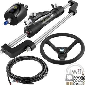 Hydraulic boat steering kit 300 hp with pump and 16 ft hose