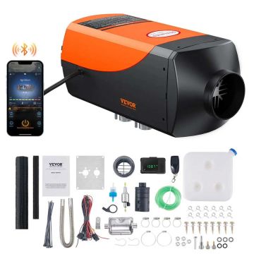 Diesel air heater 12 V 5 kW with LCD and bluetooth