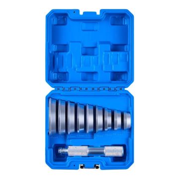 Bearing pressing and extraction tool set, 10 pcs., aluminum