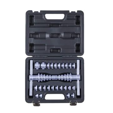Bearing pressing set, 25 pcs., aluminum alloy, with sleeves and wrenches