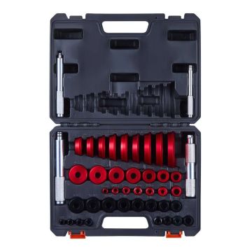 Bearing pressing and mounting tool set, 43 pieces, aluminum
