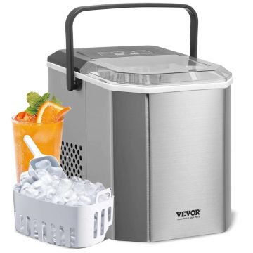 Portable ice maker 9 cubes, self-cleaning, with scoop and basket
