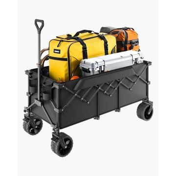 Folding garden cart, 450 lbs, 300 L, all-terrain wheels