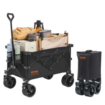 Foldable sports stroller, 150 L, all-terrain wheels, drink holders