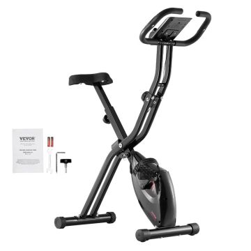 Foldable Magnetic Upright Stationary Bike with LCD Monitor