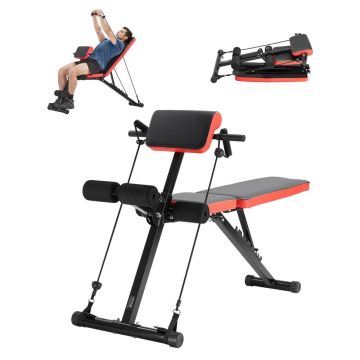 Multifunctional adjustable weight bench with hyperextension for home workouts