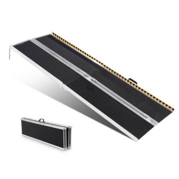 Portable Aluminum Threshold Ramp for Disabled, 7 Feet, 800kg
