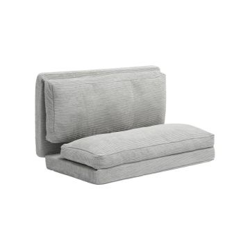 Sofa rozkładana 3 w 1 z pokrowcem nadającym się do prania, wiskoza 25D, kolor jasnoszary
