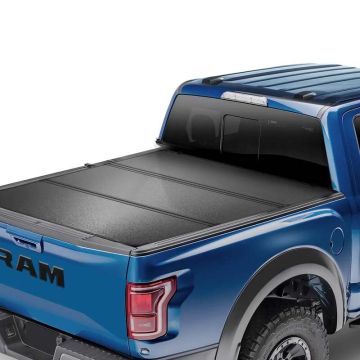Three-piece truck bed cover, 2009-2024 ram 1500, black, 5.7' body