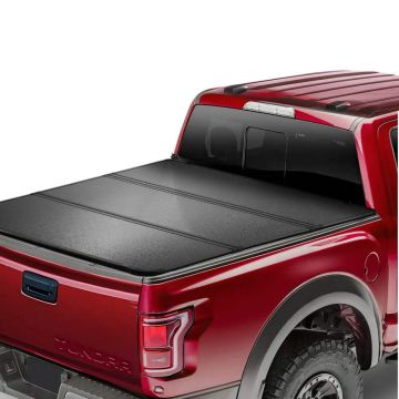 Three-piece truck bed cover, toyota tundra 2014-2024, black, 400 lb load capacity