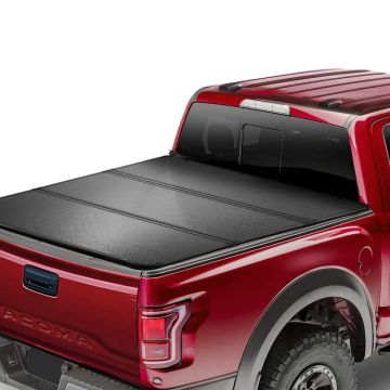 Trzyczęściowa czarna osłona skrzyni ładunkowej do samochodu Toyota Tacoma 2016-2023, skrzynia 5 stóp, oświetlenie LED, ładowność 400 funtów