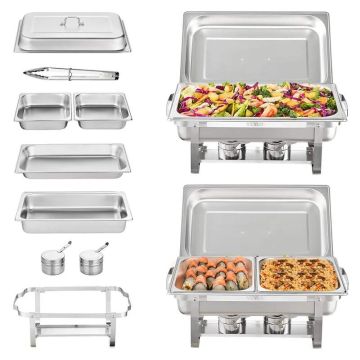 Set of 2 rectangular marmites: 7.6 L and 3.79 L pans