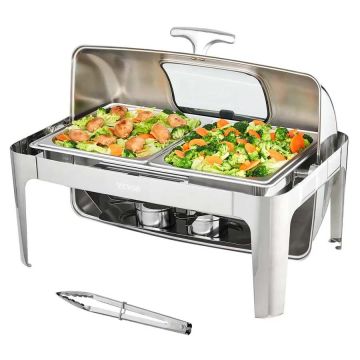 Rectangular kettle with 8.5 L pan and glass lid
