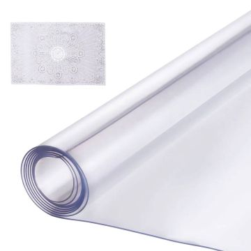 Transparent Silicone Table Mat, 30x60 Inch, Waterproof