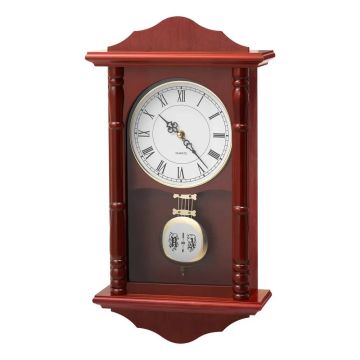Vintage pendulum wall clock, 18 inches, quartz