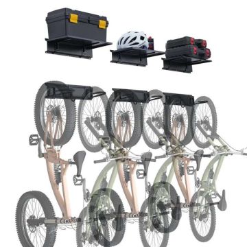 Bagażnik rowerowy z 6 uchwytami i 3 hakami na kask, 48 cali