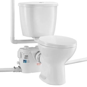 System do toalet kruszących 500 W, podwójny system odprowadzania wody do piwnicy